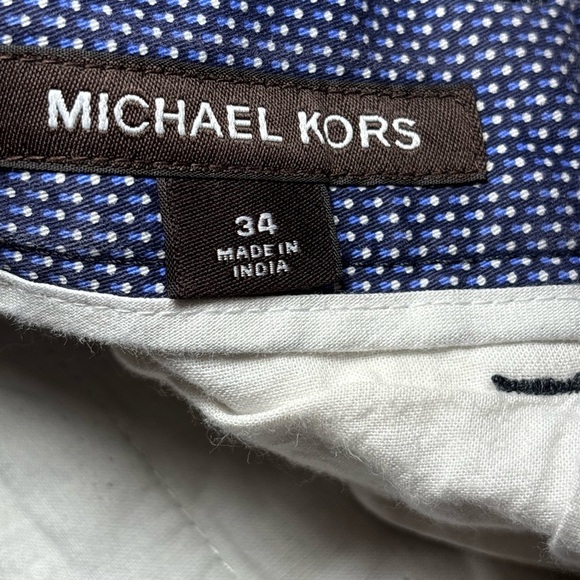 Michael Kors - Breathable Casual Basic Men's Blue Patterned Shorts in Size 34 - Picture 6 of 8